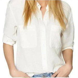 NWT $79 Sanctuary Boyfriend Relaxed and Oversized Blouse in Core - size XXS!